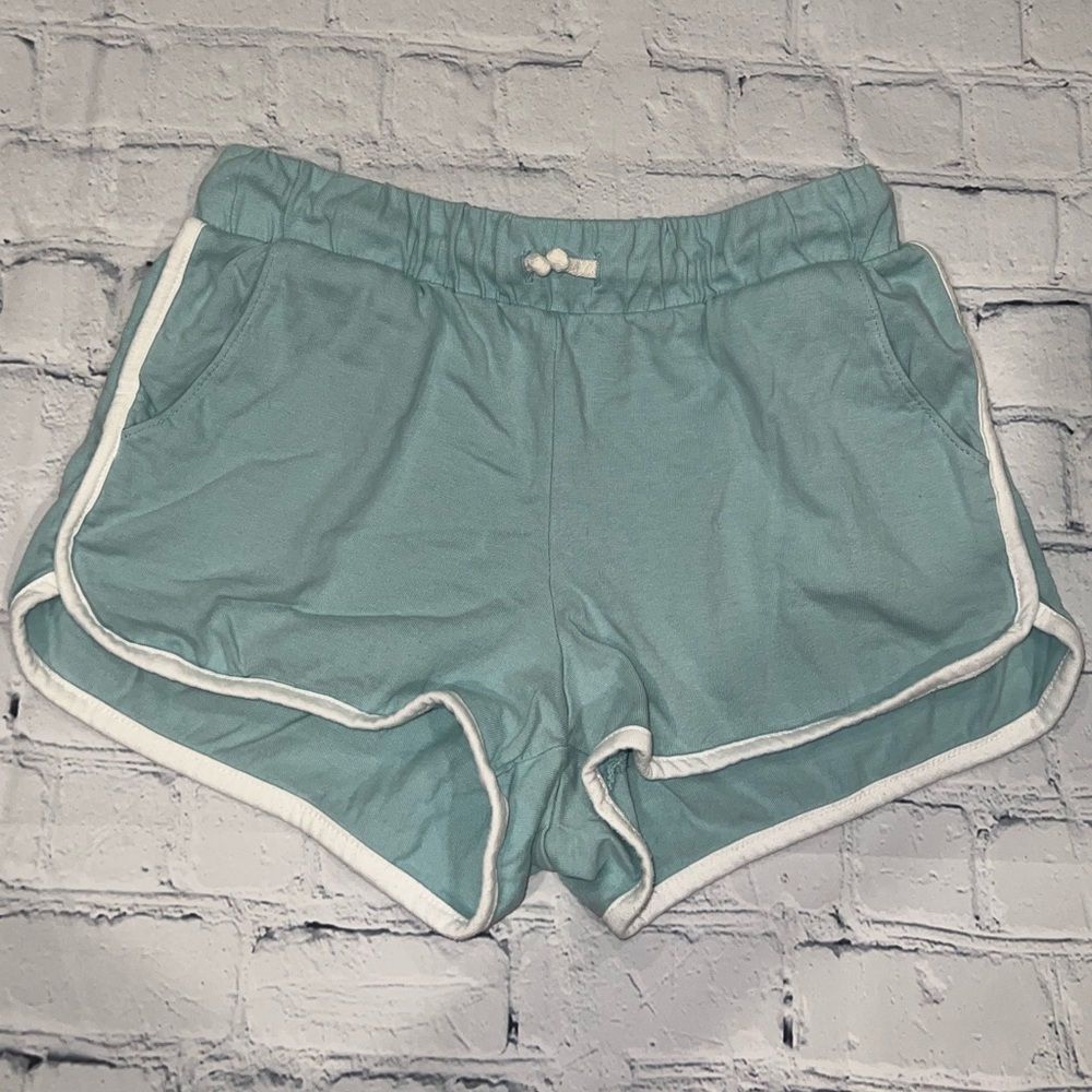 Old Navy Blue and White Athletic Shorts with Dolphin Hem